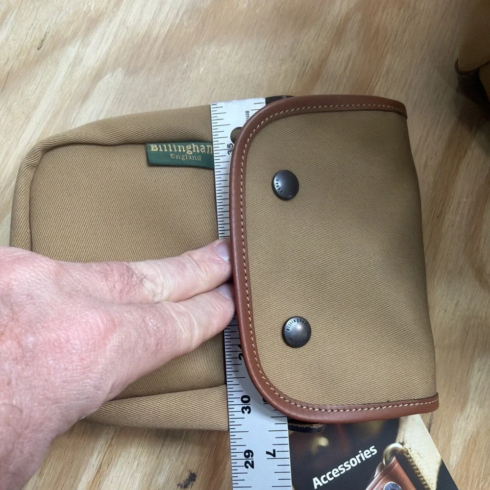 Billingham‎ Camera Bag Khaki Canvas Leather Trim w Superflex Inserts Pouch